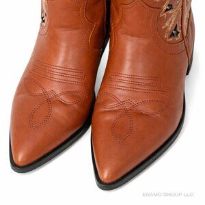 VTG Sam & Libby Women’s Cowboy Boots Brown Pointed Toe Man Made Size 7